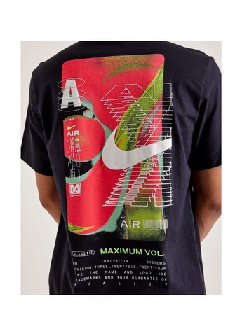 Чорна футболка чоловіча max volume tee black Nike