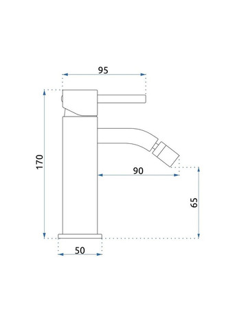 Змішувач для біде LUNGO BLACK GLOSSY чорний * Rea (329433663)