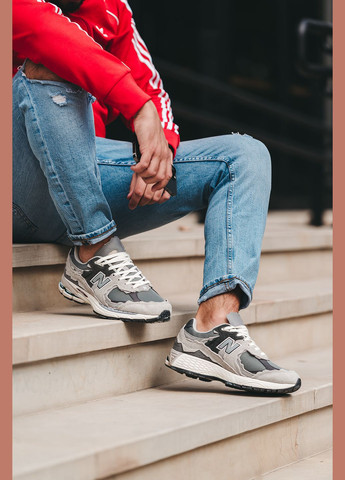 Сірі всесезон кросівки чоловічі і жіночі new balance 2002r grey \ нью беланс 2002 сірі No Brand