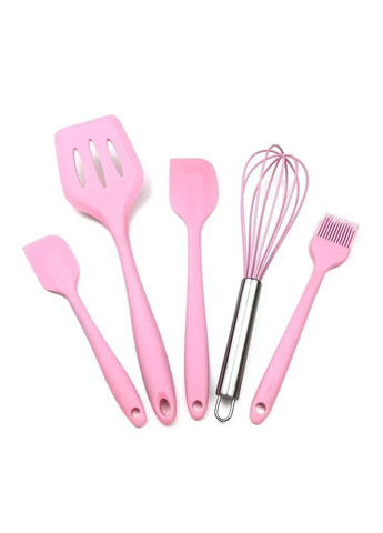 Набір кухонного приладдя 5 предметів EL 2136 із жароміцного силікону Рожевий VTech (364301896)