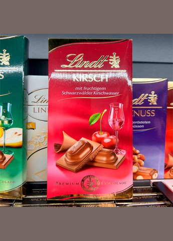 Шоколад Kirsch 😍 з вишневим лікером 100 г Швейцарія Lindt (346050119)