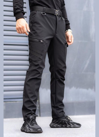 Черные демисезонные брюки No Brand