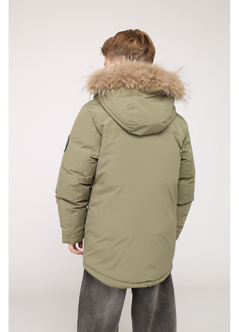Оливкова (хакі) зимня куртка для хлопчика колір хакі цб-00280229 Yuki