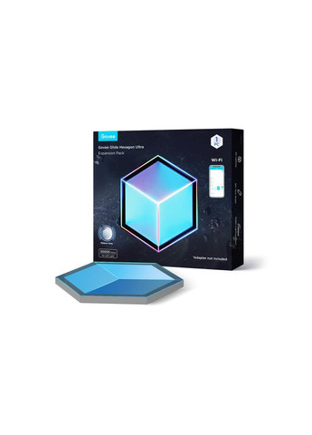 Світильник H106A Glide Hexagon Light Panels Ultra Expansion Pack, 1pc, RGBIC, Wi-Fi/Bluetooth, Purple (H106A007-OF-EU) Govee (372613326)
