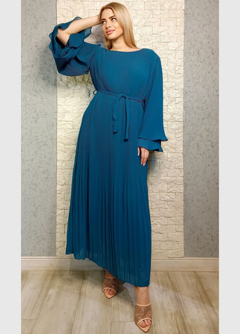 Бірюзова святковий, коктейльна сукня плісована Moda Italia однотонна