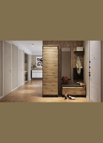 Дзеркало Квант / Quant дуб артизан/чорний QG-06 LENART (347324666)