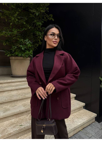 Бордове демісезонне Жіноче пальто двобортне Asi.Store.ua