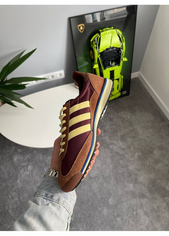 Кроссовки женские и мужские Adidas SL 72 Brown Yellow | Адидас СЛ 72 коричневые No Brand коричневые демисезоны (361244404)