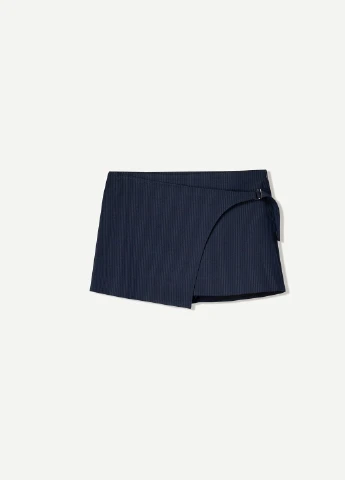Темно-синяя праздничный однотонная юбка Bershka