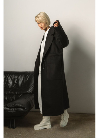 Чорне демісезонне Чорне кашемірове пальто Seventeen