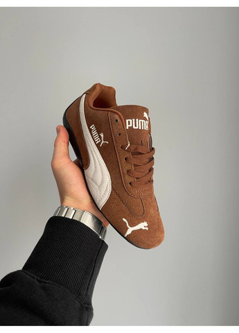 Кроссовки женские Puma Speedcat Brown | Пума Спидкат коричневые No Brand коричневые демисезоны (361244394)