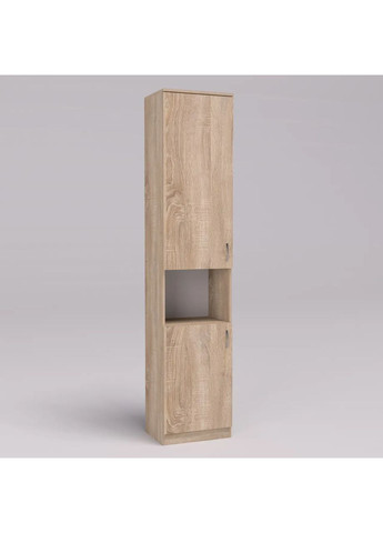 Шкаф пенал книжный Kontinent ОПК 1 Антрацит 45х34х210 см Континент (359502648)