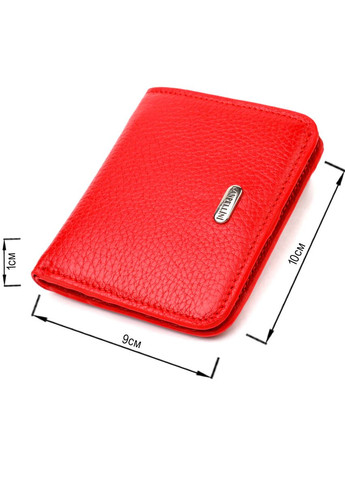 Жіночий гаманець із натуральної шкіри з монетницею на кнопці червоний (sku_21803) No Brand (328218663)