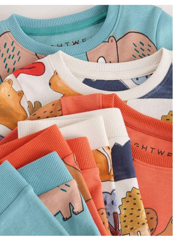 Комбінована всесезон піжама з бавовняного трикотажу autumn/orange Next Trend 7340~01