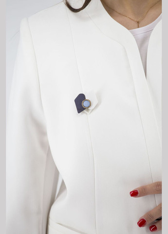 Белый женский женский пиджак muray (темносиний, ), 37962 No Brand однотонный - всесезон