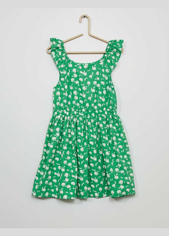 Зелёное платье лето,зеленый в узоры, Kiabi (291164845)