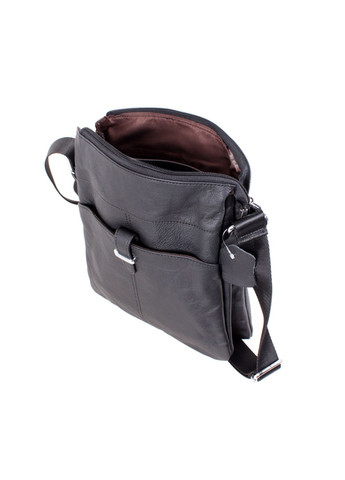 Чоловіча шкіряна сумка MESS8139 чорна No Brand (370848144)