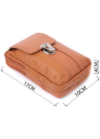 Сумка поясная на ремень мужская кожаная маленькая Рыжий 35081 Vintage (333299982)