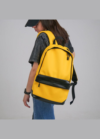 Универсальный рюкзак в удобном размере в экокожи, желтый цвет ToBeYou City (293247136)