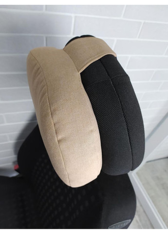 Подушка на підголівник в авто EKKOSEAT. Об'ємно-каркасна. Бежева. Ekko Seat (353718835)