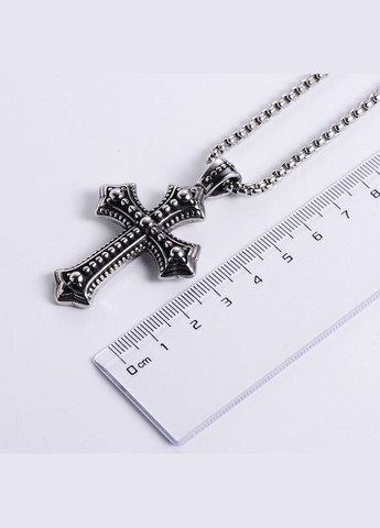 Кулон мужской подвеска на шею Крест Цепочка с крестиком стильный амулет оберег Viking (338425394)