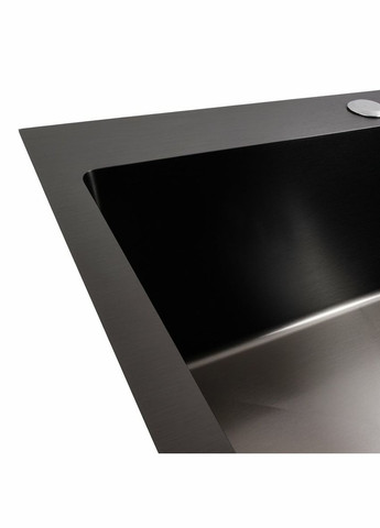 Комплект кухонной мойки Handmade черная 60*50 PVD Handmade (сифон круглый, 3,0/0,8) Valeso (336936330)