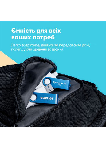 Флеш-накопичувач USB 3.2 Gen 1 256GB Type-A+C (PS256GX550AAD) Patriot Xporter X550 (372678355)