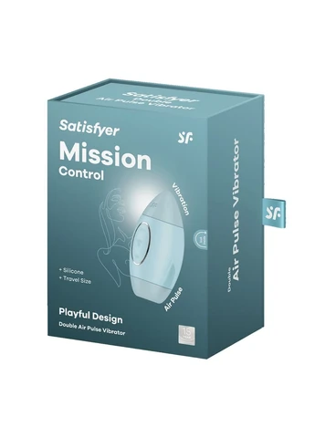 Вакуумний стимулятор з вібрацією Mission Control Blue, 2 незалежні мотори Satisfyer (332209363)