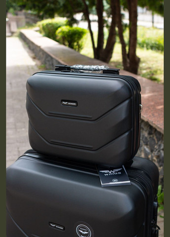 Кейс на валізу пластиковий, колір чорний Wings 148 (346818682)