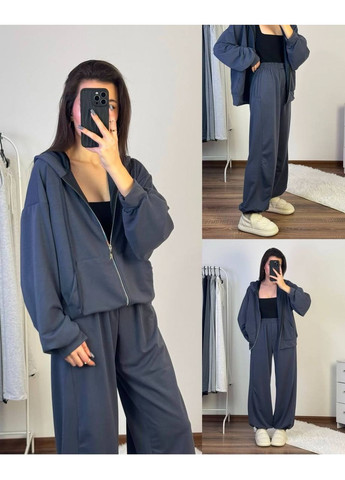 Костюм (кофта, брюки), цвет Темно-серый Fashion (361668197)