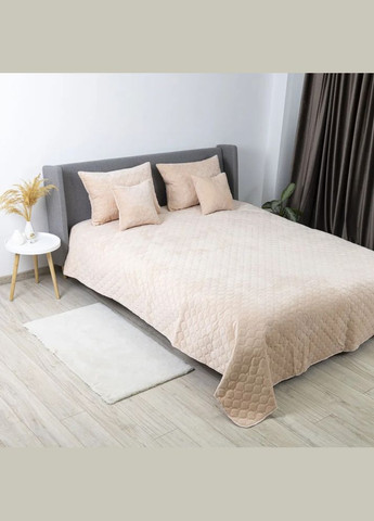 Покрывало полуторное Velour Ромб круглый 4-00515-28759 150х210 см персиковое ТЕП (364104663)