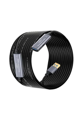 USB 3.0 подовжувач активний репітер, кабель AM - AF з Type-C, 10м, Premium, 107106 No Brand (376891540)
