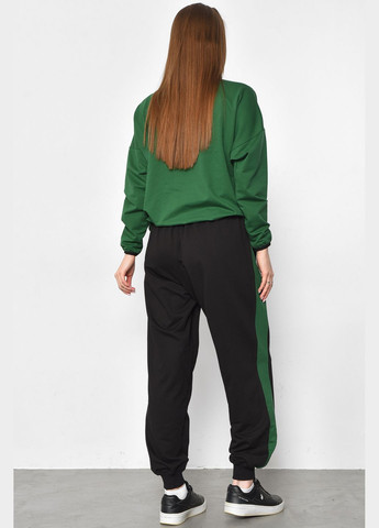 Спортивный костюм женский полубатальный зеленого цвета Let's Shop (294816956)