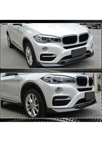 Накладка на передний бампер Карбон V1 (Base) для X6 F-16 2014-2019 гг BMW (389788313)