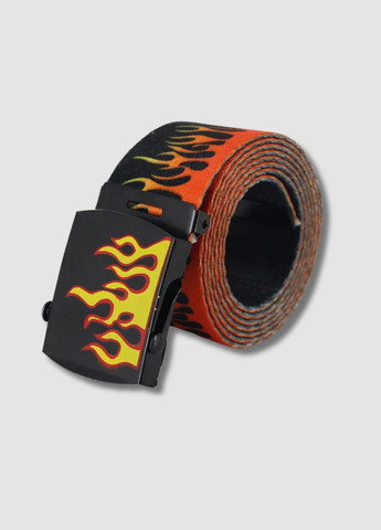 Текстильний ремінь із вогненним принтом No Brand Молодіжний пояс (369893005)