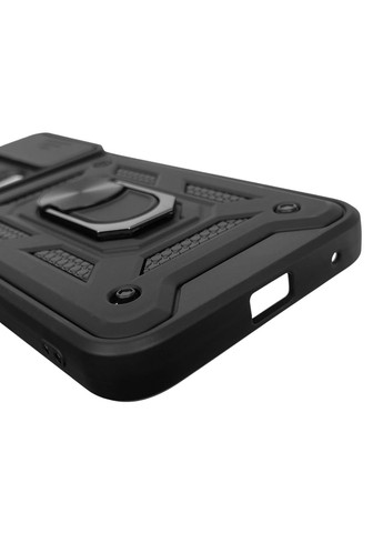 Чохол для Blade A53 броньований з кільцем зі шторкою на камеру на зте блейд а53 чорний rg1 ZTE (366021451)