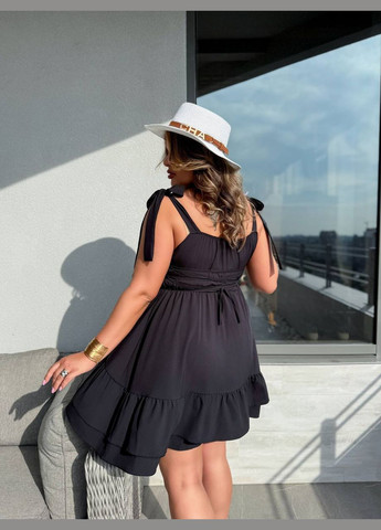 Черное платье Garna однотонное