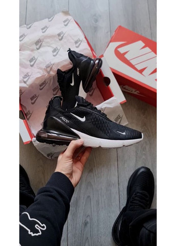 КРОССОВКИ ЖЕНСКИЕ NIKE AIR MAX 270 BLACK / WHITE НАЙК АИР МАКС 270 No Brand чёрные демисезоны (368888088)