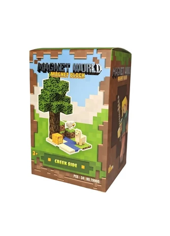 Магнитный конструктор Minecraft "Берег реки" на 34 детали (Т9905) No Brand (378056481)
