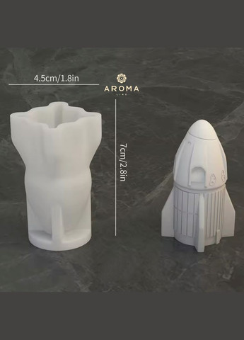 Форма для свічки 3D "Космічна ракета 3" 7 см Aroma (316649312)