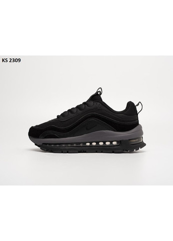 Черные демисезонные кроссовки мужские nike air max 97 futura black найк аир макс 97 No Brand