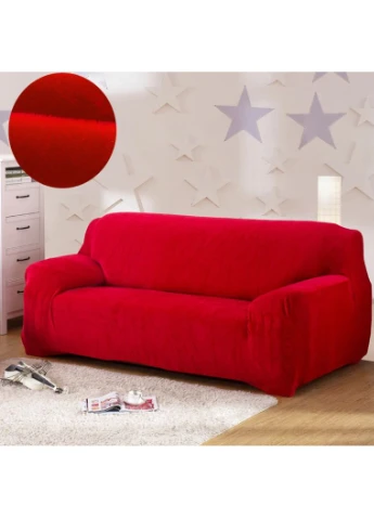 Захисний чохол на двомісний диван Велюровий Plush Velvet 145-185 см Diana Textile (395733485)