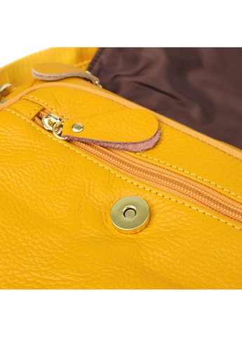 Элегантная кожаная сумка для женщин на каждый день 22969 Желтый Vintage (356452116)