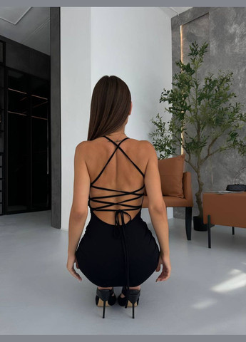 Черное коктейльное, повседневный, вечернее, пляжное, кэжуал женское платье силуэтная FINO Mode