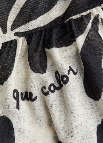 Черно-белая кэжуал цветочной расцветки юбка H&M