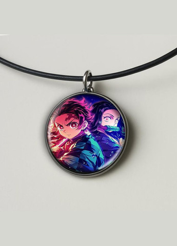 Набір підвіска (кулон) та брелок Аніме Клинок розсікає демонів #04 (подарунковий набір) No Brand (332633585)