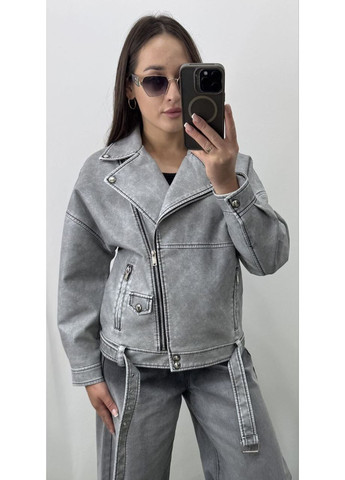 Сіра демісезонна жіноча куртка-косуха косуха Україна