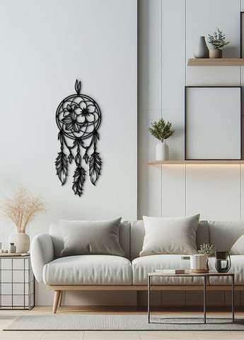 Декор в комнату, интерьерная картина на стену "Цветочные сны", стиль минимализм 30х13 см Woodyard (292112120)