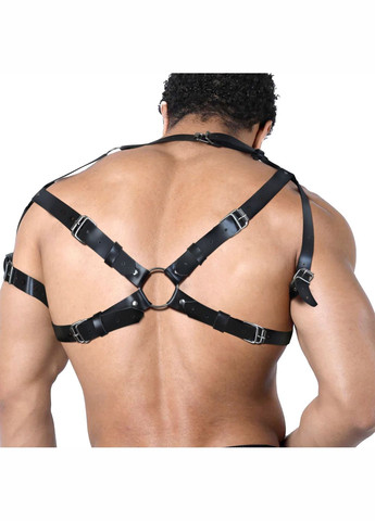 Чоловіча портупея - Ares, натуральна шкіра, колір Чорний, розмір XS-M Art of Sex (358891009)