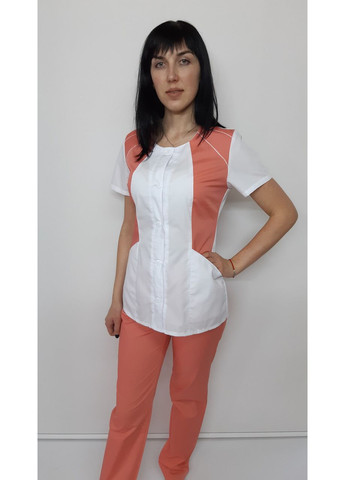Жіночий медичний костюм Ліка котон короткий рукав No Brand (362161566)